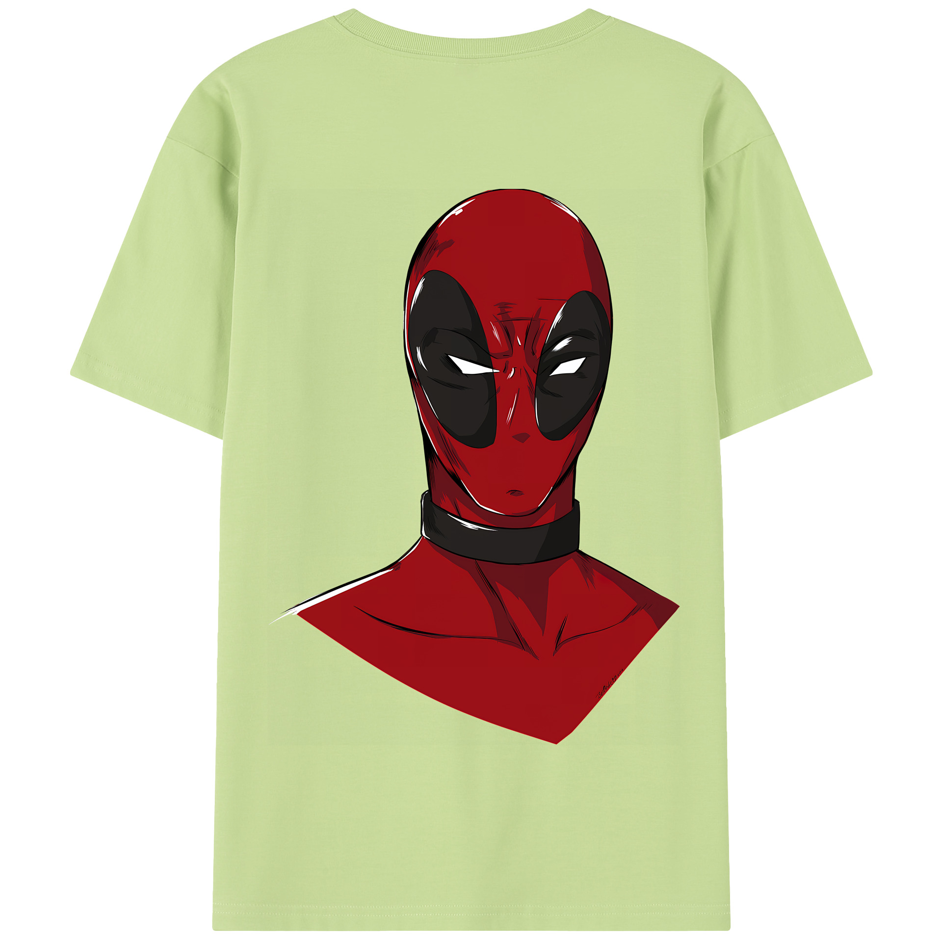 （画像用） Deadpool デッドプール 綿100％半袖Tシャツ（背面プリント）